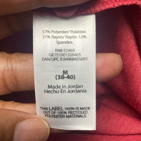 George Men’s Print Polo Shirt, Size Medium Red Short Sleeve - Picture 5 of 9